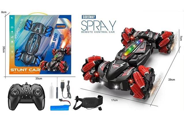 Remote & Gesture Controlled Stunt Spray Car