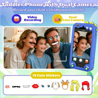 Kids High Quality Dual Camera Digital Touch Phone - Dinosaur