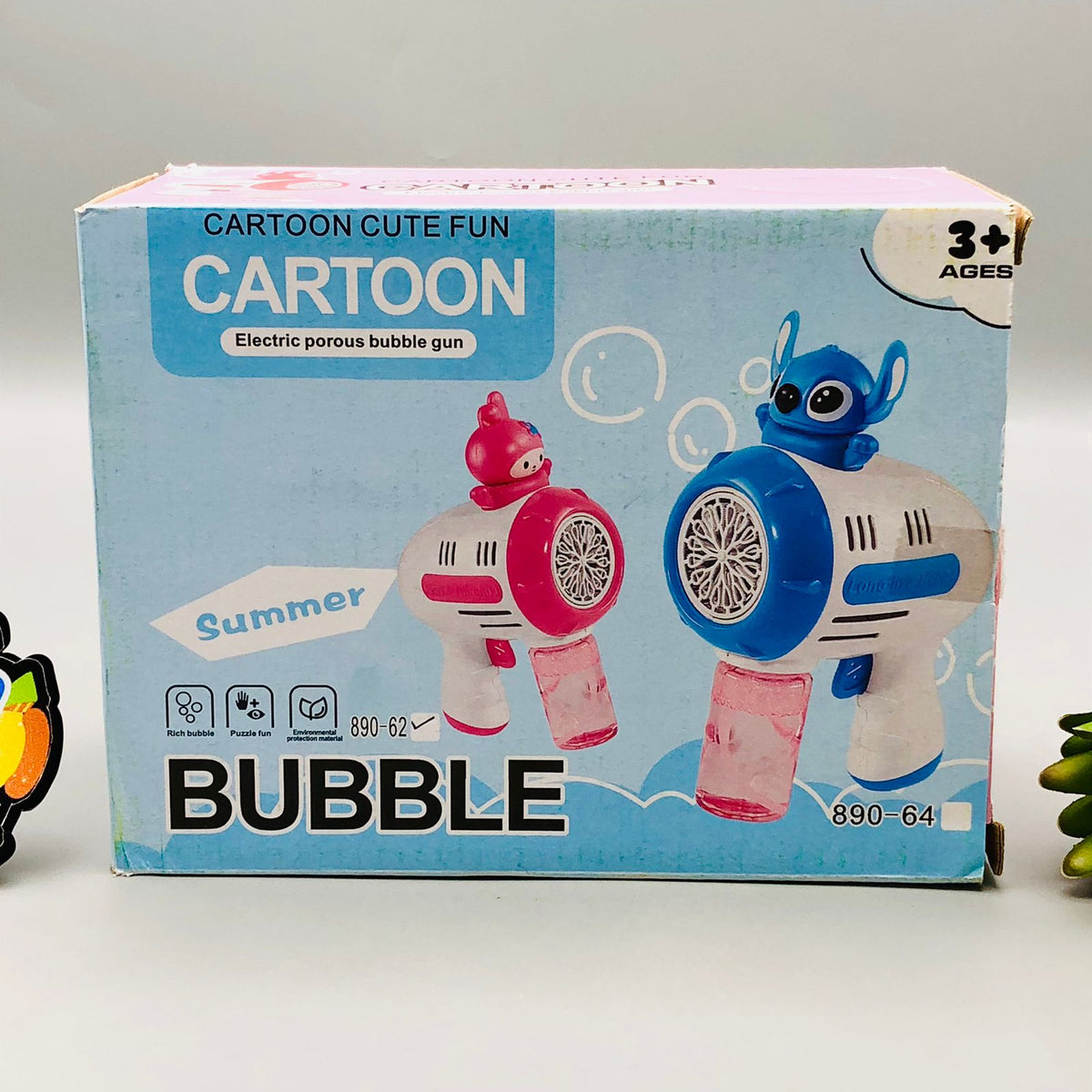 Battery Operated Bear Colorful Bubble Gun