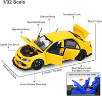 1:32 Diecast Mitsubishi Lancer Evolution Model Car