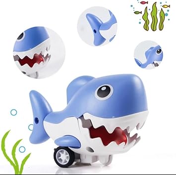 Inertial Press & Go Mini Shark Toy - 1Pc