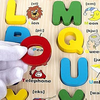 3D Wooden Alphabet Learning Puzzle Board