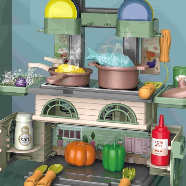 2-in-1 DIY Play House Villa & Kitchen