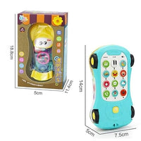Kids Transparent Gear Phone Car With Light & Music