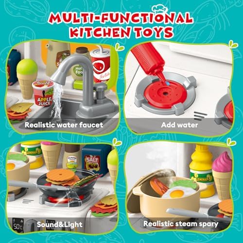 95Pcs Kids Pretend Home Chef Kitchen Set