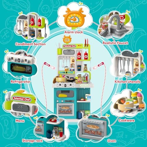 95Pcs Kids Pretend Home Chef Kitchen Set