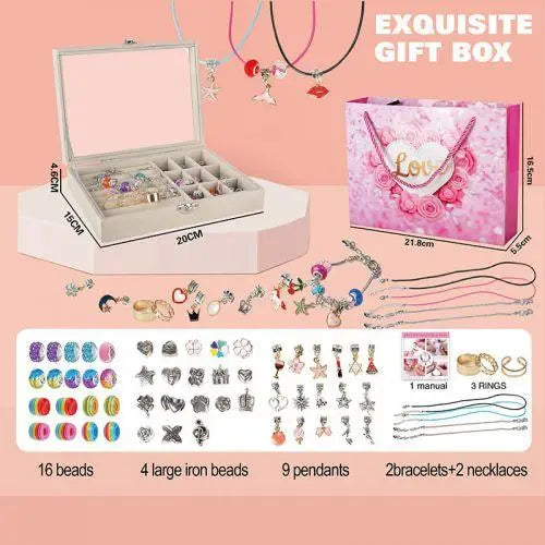 38Pcs DIY Pandora Jewellery Beads Set With Gift Bag