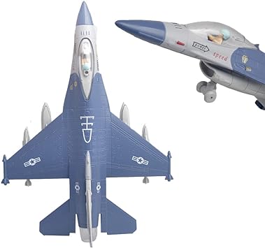 Diecast F-16 Pullback Airplane Model With Light & Sound