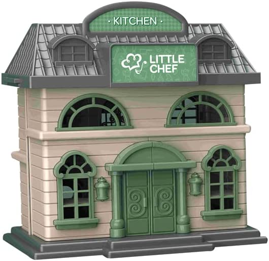 2-in-1 DIY Play House Villa & Kitchen