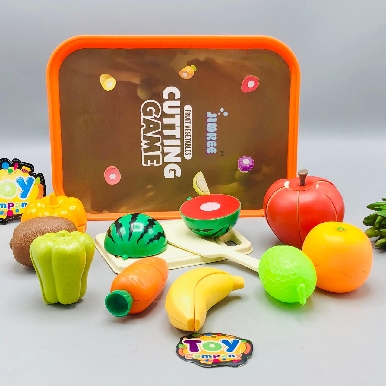 12Pcs Pretend Play Vegetable & Fruit Cutting Set
