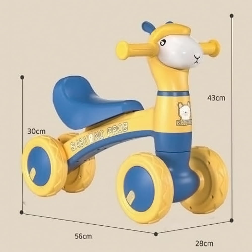 Alpaca Ride-on Baby Foot To Floor Balance Bike - Orange