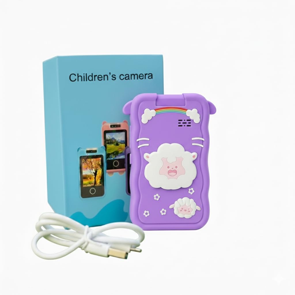Kids Sheep Rotatable Lens Digital Touch Phone