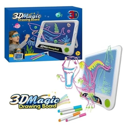 Kids 3D Light-up Drawing Magic Board