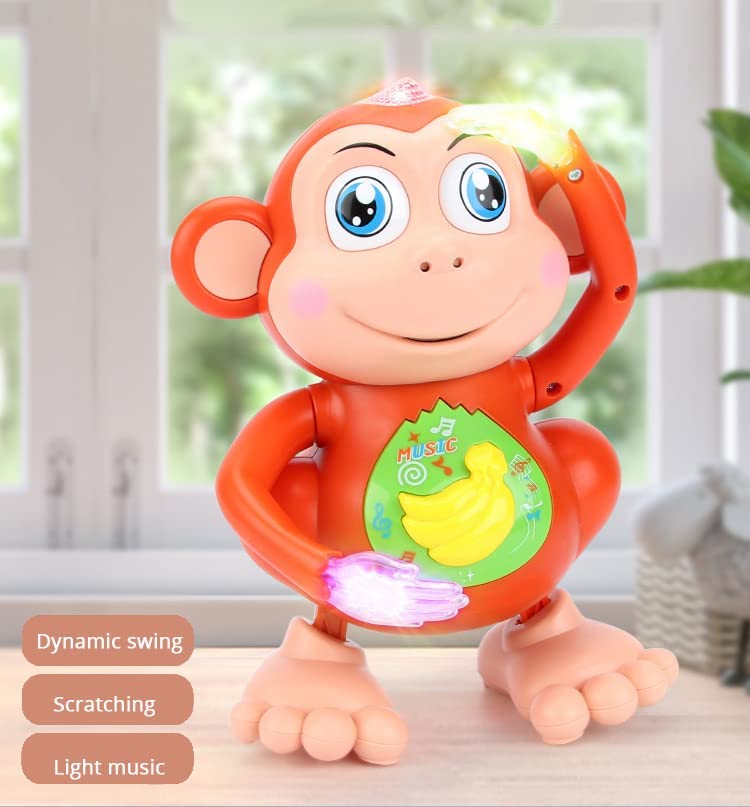 Dancing Glow Monkey Toy with Lights and Music