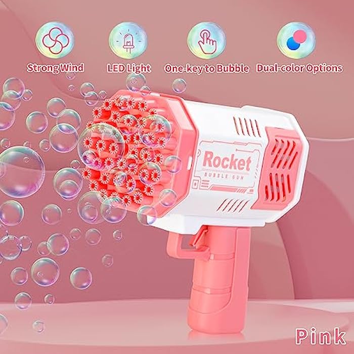 40 Holes Mini Space Rocket Bubble Gun