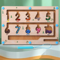 Wooden Magnetic Colorful Maze Game Board