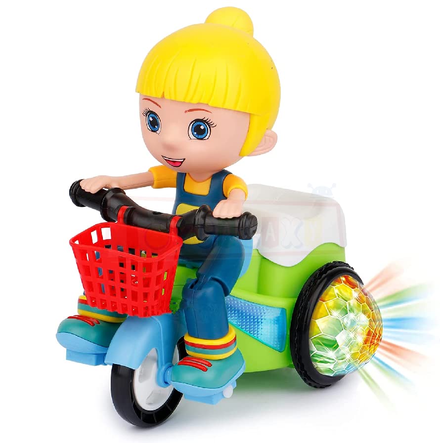 Girl Stunt Tricycle Model Toy Car