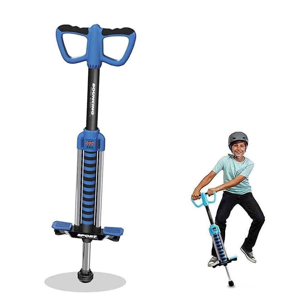 Kids Digital Display Sport Jumping Pogo Stick - Blue