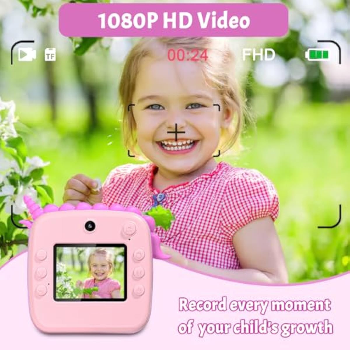 Kids Dual Lens Unicorn Instant Digital Printing Camera