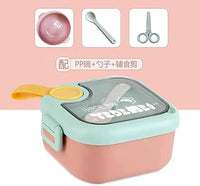 750ml Plastic Lunch Box With Food Scissor & Spoon - Pink