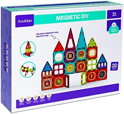 32Pcs DIY MagneticTiles Building Blocks