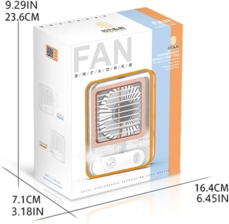 Transparent Spray & Light Air Conditioning Table Fan