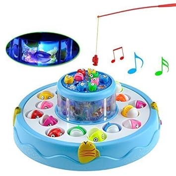 Electric Musical Two Pond Rotation Fishing Game