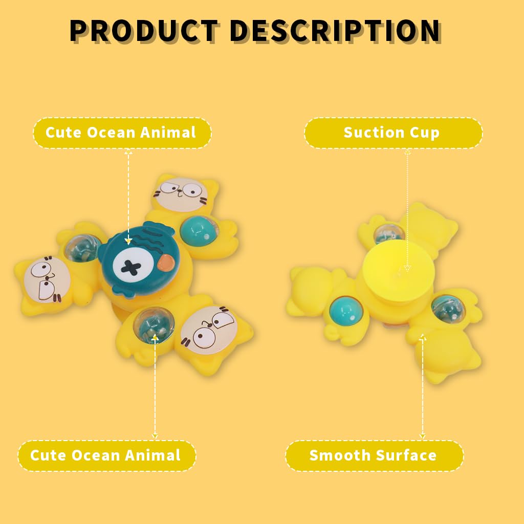 3Pcs Animal Shape Baby Spinning Rattles