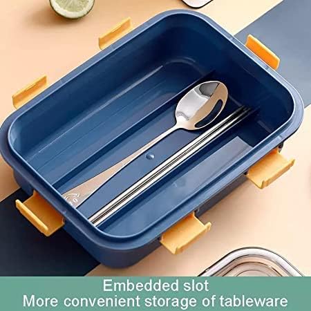 Stainless Steel 3 Grid With Bowl Lunch Box