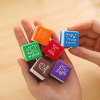 6Pcs Mini Self Inking Reward Stamp Set