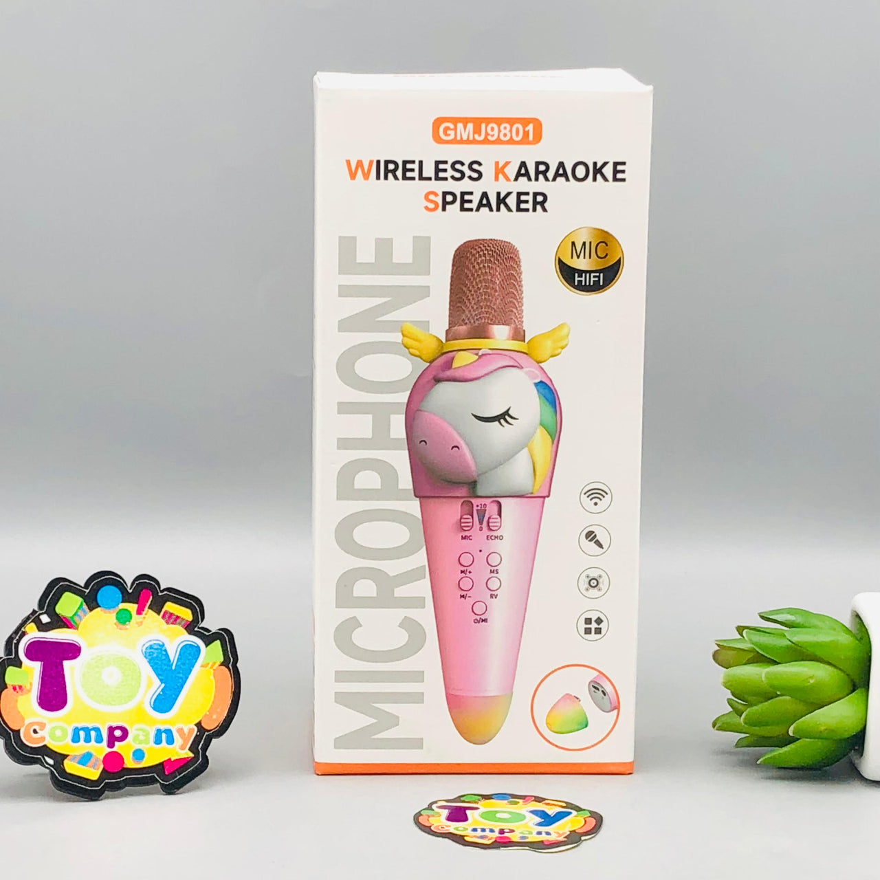 Rechargeable Unicorn Themed Handheld Bluetooth Microphone