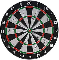 Professional Double-Sided Dart Board - 6 Steel Tip Darts