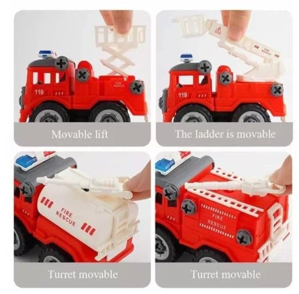 DIY 4Pcs Fire Rescue Screw Vehicle