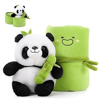 8* Inches Cute Stuff Bamboo Panda Pillow