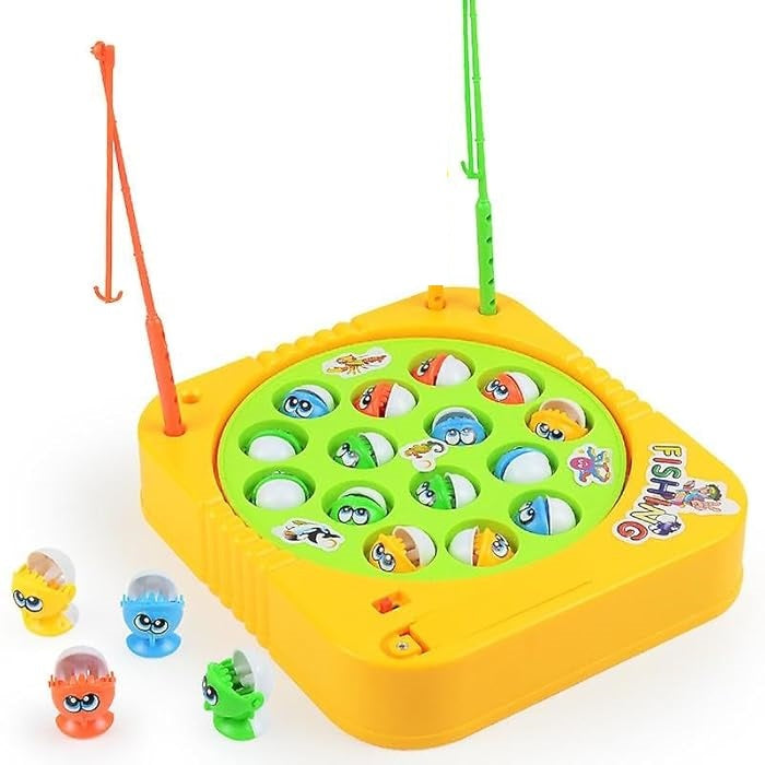 Electric Mini Fishing Game Set With 15 Fish