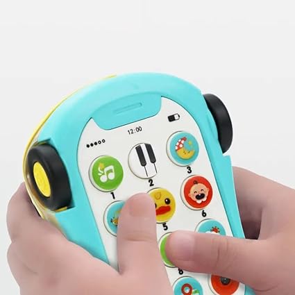 Kids Transparent Gear Phone Car With Light & Music