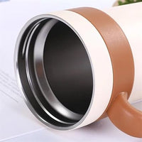 650ml Stainless Steel Temperature Display Coffee Cup - Brown