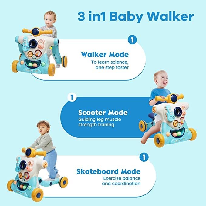 6in1 Multi-functional Baby Activity Musical Walker