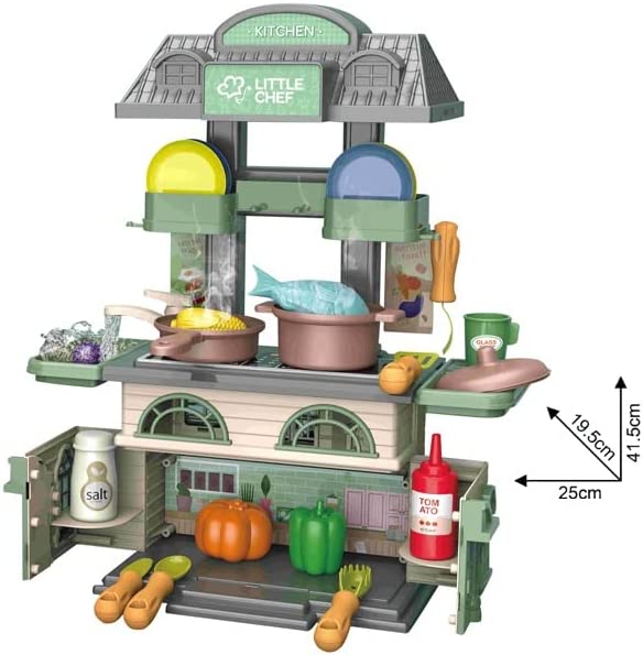 2-in-1 DIY Play House Villa & Kitchen
