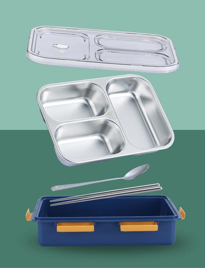 Stainless Steel Lunch Box With Spoon & Chopsticks