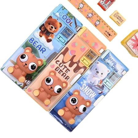3D Bear Squishy Pop Eyes Magnetic Geometry Box