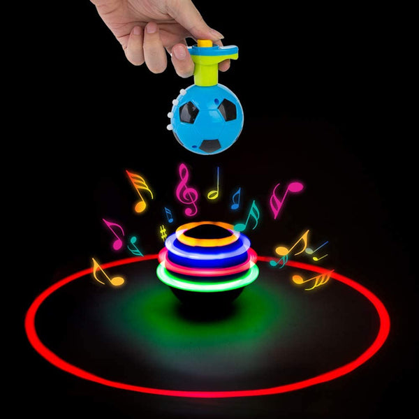 Colorful Football Spinning Top with Flash Light & Music