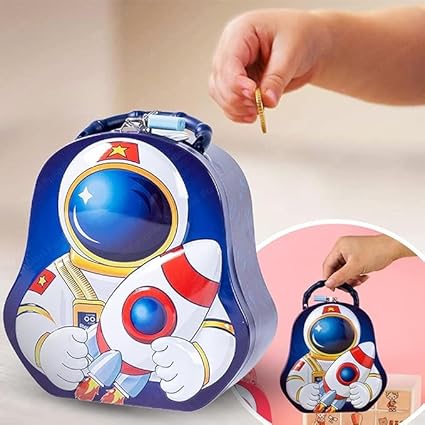 Astronaut Themed Kids Coin Saving Box