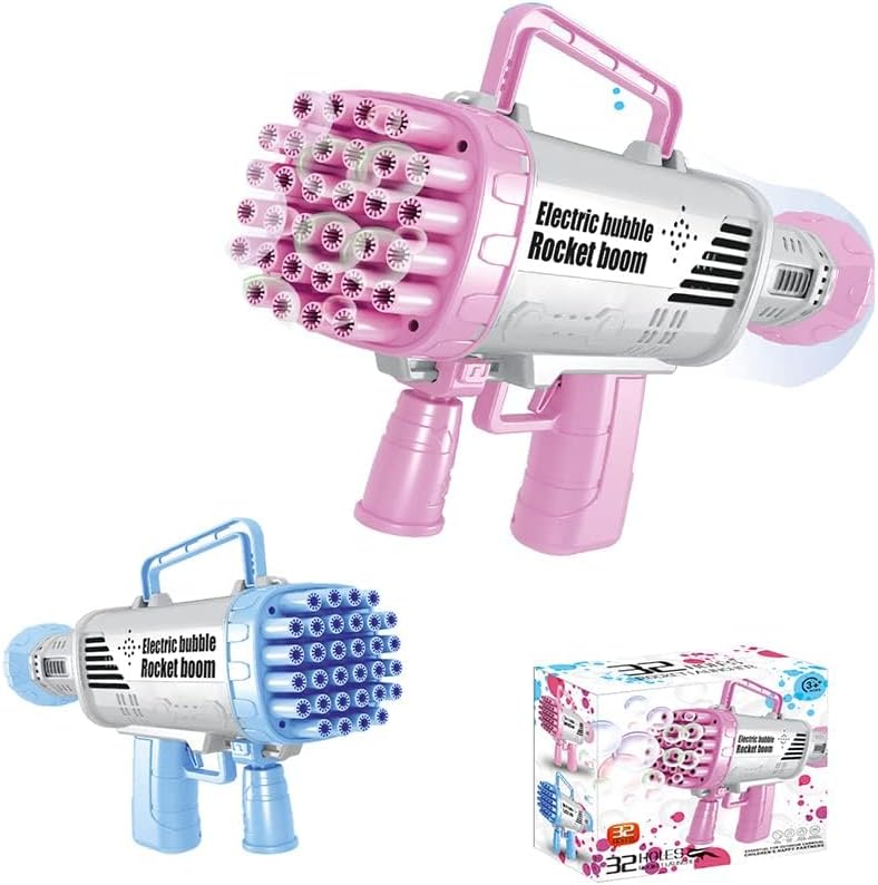 Rechargeable Rocket Launcher Colorful Bubble Gun