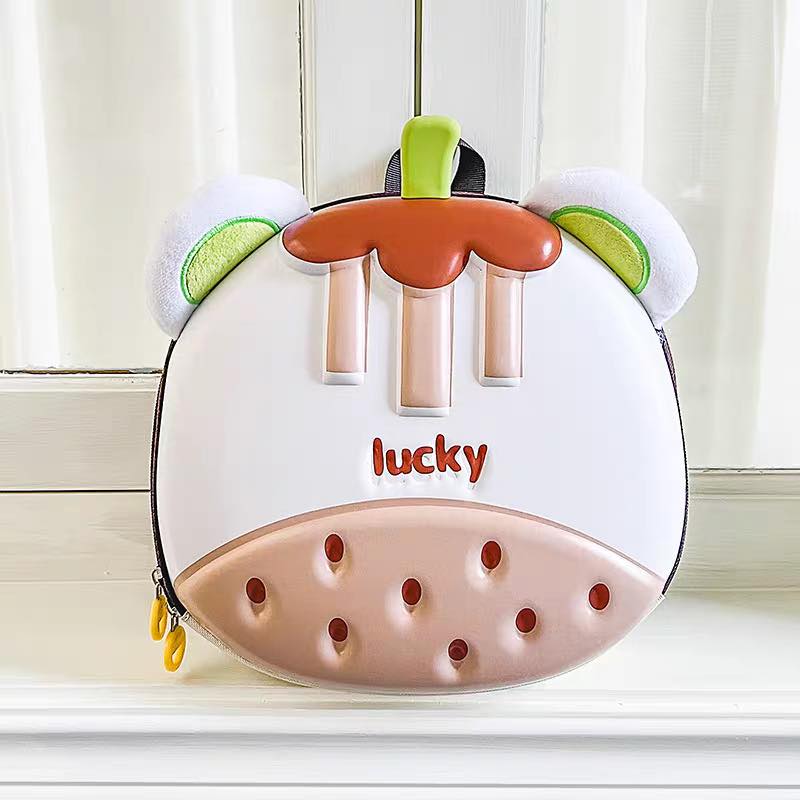 Fruit Shape 3D Shell Kids Picnic Backpack - Brown