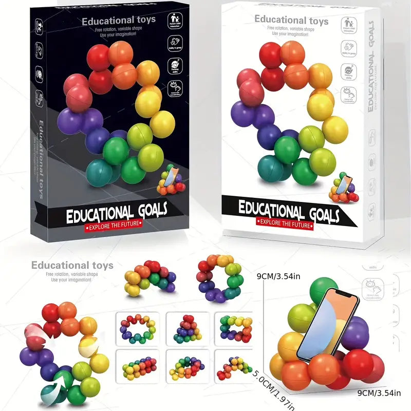 Montessori Rainbow Twisting Magic Puzzle Balls