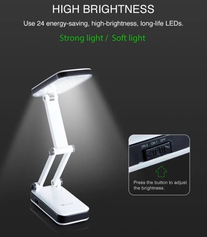 2.4W LED Light Rechargeable Table Lamp