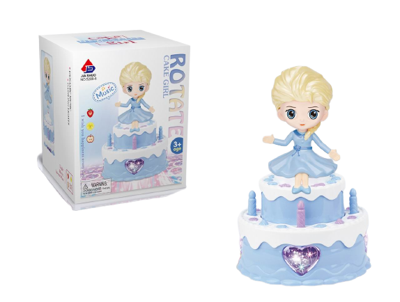 Light & Musical Rotating Cake Girl