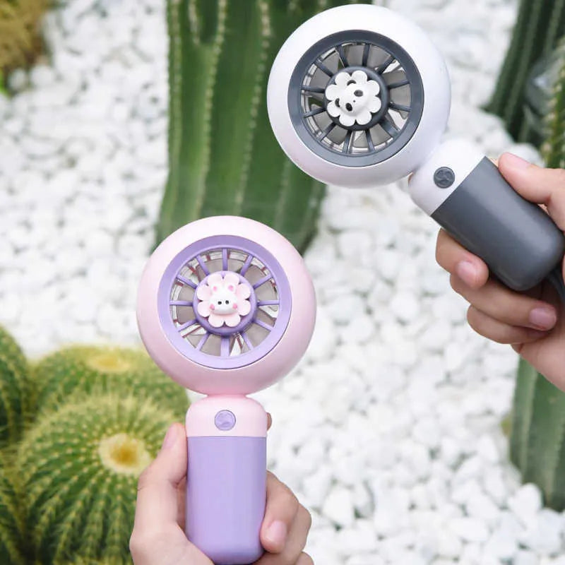 Rechargeable Cartoon Turbine Cooling Fan - Assortment