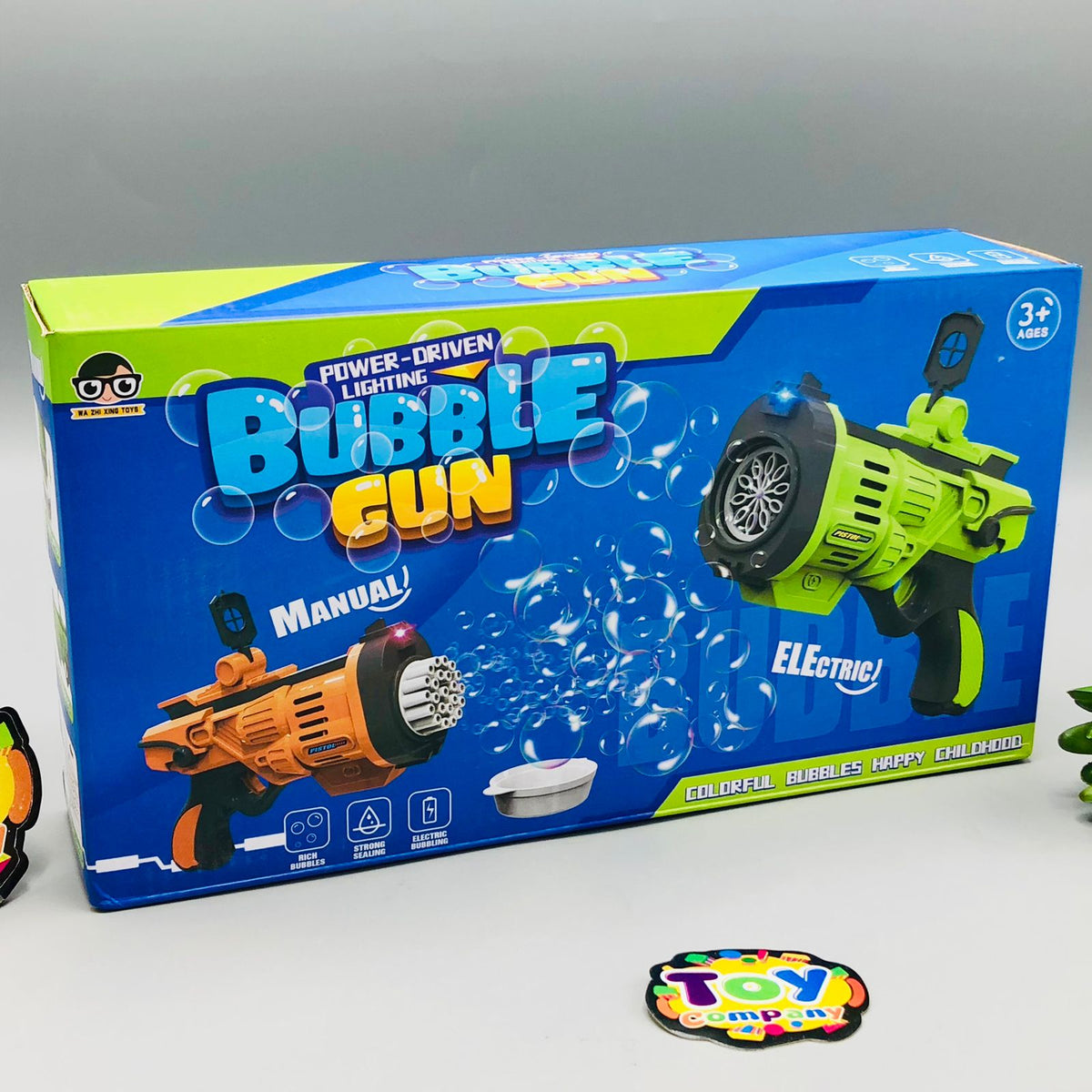 Electric Power-Driven Lighting Bubble Gun
